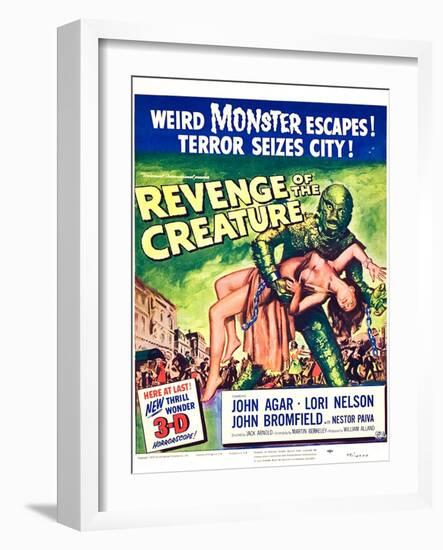 Revenge of the Creature-null-Framed Art Print