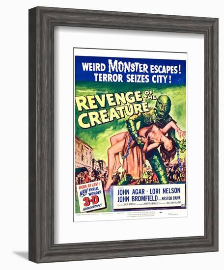 Revenge of the Creature-null-Framed Art Print