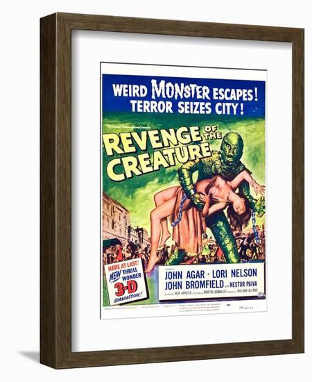 Revenge of the Creature-null-Framed Art Print