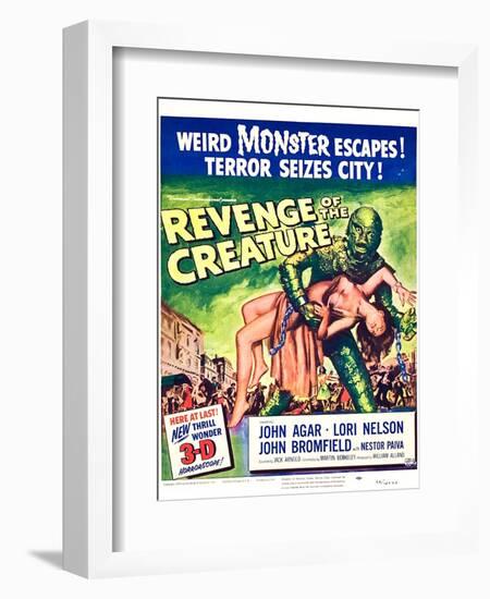 Revenge of the Creature-null-Framed Art Print