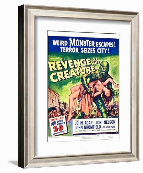 Revenge of the Creature-null-Framed Art Print