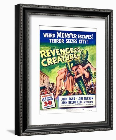 Revenge of the Creature-null-Framed Art Print