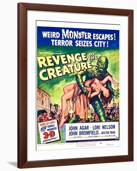 Revenge of the Creature-null-Framed Art Print