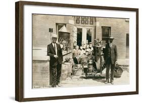 Revenue Men with Confiscated Stills-null-Framed Art Print