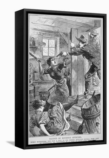 Revenue Officers Raid Illegal Liquor Still in the Georgia Mountains, the 'Police Gazette', 1895-null-Framed Stretched Canvas