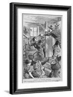 Revenue Officers Raid Illegal Liquor Still in the Georgia Mountains, the 'Police Gazette', 1895-null-Framed Giclee Print