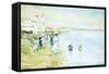 Revere Beach, Boston-Maurice Brazil Prendergast-Framed Stretched Canvas