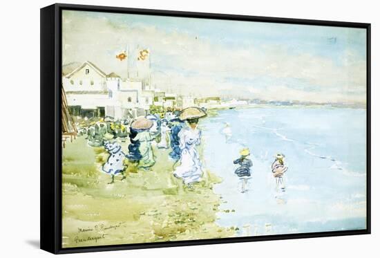 Revere Beach, Boston-Maurice Brazil Prendergast-Framed Stretched Canvas