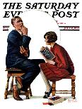 "Guessing Game," Saturday Evening Post Cover, July 9, 1927-Revere F. Wistehoff-Framed Giclee Print