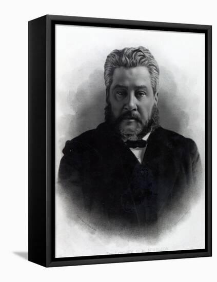 Reverend Charles Haddon Spurgeon, after a Photograph by Elliot and Fry-Elliott & Fry Studio-Framed Stretched Canvas