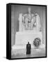 Reverend Daniel Wahl Praying at Lincoln Memorial-Paul Schutzer-Framed Stretched Canvas