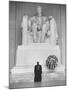 Reverend Daniel Wahl Praying at Lincoln Memorial-Paul Schutzer-Mounted Photographic Print