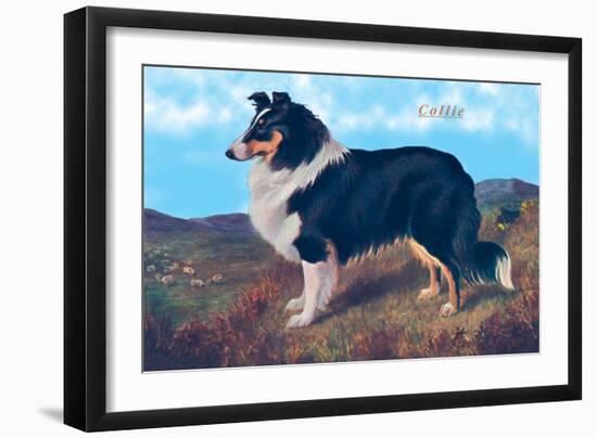 Reverend Hamilton's Collie-null-Framed Art Print