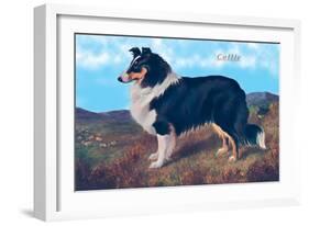 Reverend Hamilton's Collie-null-Framed Art Print