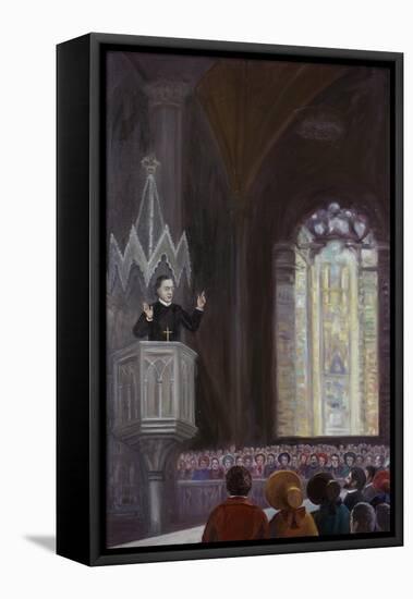 Reverend Hecker and the Intellectual Revival-Vittorio Bianchini-Framed Stretched Canvas