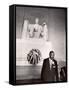 Reverend Martin Luther King Jr. at Lincoln Memorial-Paul Schutzer-Framed Stretched Canvas