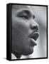 Reverend Martin Luther King Jr. Speaking at Prayer Pilgrimage for Freedom'-Paul Schutzer-Framed Stretched Canvas