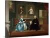 Reverend Streynsham Master and His Wife, Margaret of Croston, Lancashire, 1743-44-Arthur Devis-Stretched Canvas