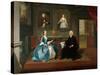 Reverend Streynsham Master and His Wife, Margaret of Croston, Lancashire, 1743-44-Arthur Devis-Stretched Canvas