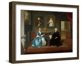 Reverend Streynsham Master and His Wife, Margaret of Croston, Lancashire, 1743-44-Arthur Devis-Framed Giclee Print
