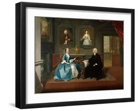 Reverend Streynsham Master and His Wife, Margaret of Croston, Lancashire, 1743-44-Arthur Devis-Framed Giclee Print