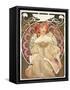 Reverie, 1897-Alphonse Mucha-Framed Stretched Canvas