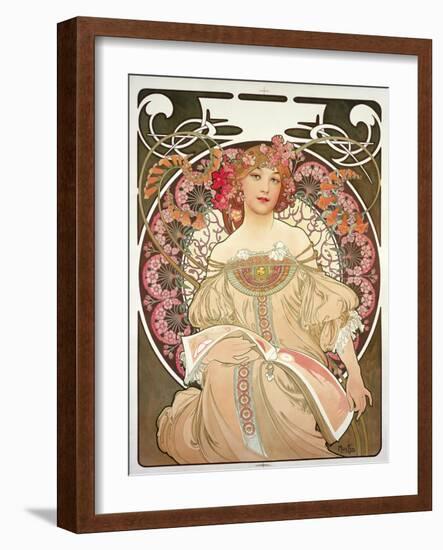 Reverie, 1897-Alphonse Mucha-Framed Giclee Print