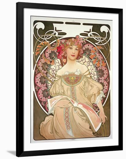 Reverie, 1897-Alphonse Mucha-Framed Premium Giclee Print