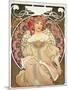 Reverie, 1897-Alphonse Mucha-Mounted Premium Giclee Print