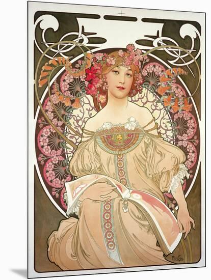 Reverie, 1897-Alphonse Mucha-Mounted Giclee Print