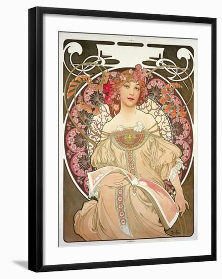 Reverie, 1897-Alphonse Mucha-Framed Giclee Print