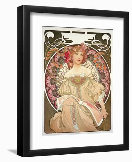 Reverie, 1897-Alphonse Mucha-Framed Giclee Print