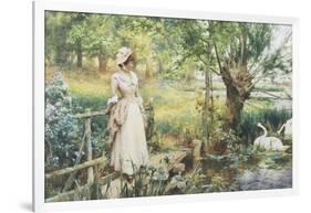 Reverie by the River-Alfred Augustus Glendenning-Framed Giclee Print