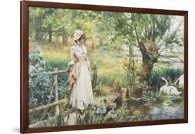 Reverie by the River-Alfred Augustus Glendenning-Framed Giclee Print