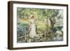 Reverie by the River-Alfred Augustus Glendenning-Framed Giclee Print