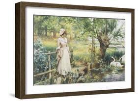 Reverie by the River-Alfred Augustus Glendenning-Framed Giclee Print