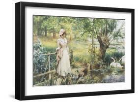 Reverie by the River-Alfred Augustus Glendenning-Framed Giclee Print