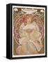 Reverie, c.1897-Alphonse Mucha-Framed Stretched Canvas