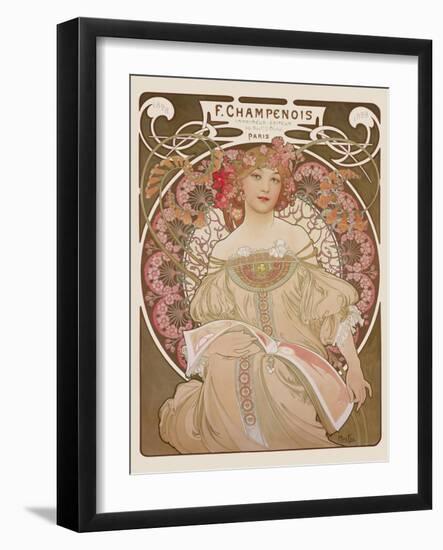 Reverie, c.1897-Alphonse Mucha-Framed Premium Giclee Print