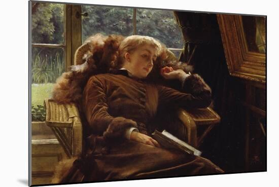 Reverie: Mrs. Newton Reclining in a Chair-James Ward-Mounted Giclee Print