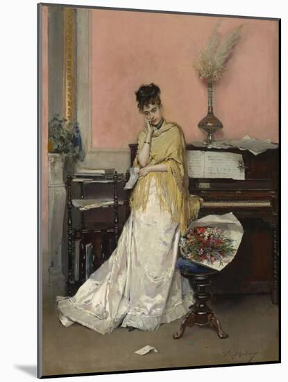 Reverie - the Letter, 1870S (Oil on Panel)-Raimundo De Madrazo Y Garreta-Mounted Giclee Print