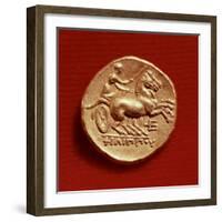 Reverse of a Stater of Philip II of Macedonia Depicting a Charioteer, 356-336 BC-null-Framed Giclee Print