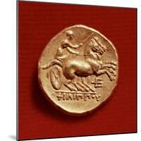 Reverse of a Stater of Philip II of Macedonia Depicting a Charioteer, 356-336 BC-null-Mounted Giclee Print