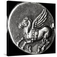 Reverse Side of a Coin Depicting Pegasus, from Corinth, 700-300 BC-null-Stretched Canvas