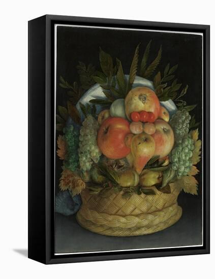 Reversible Anthropomorphic Portrait of a Man Composed of Fruit-Giuseppe Arcimboldo-Framed Stretched Canvas