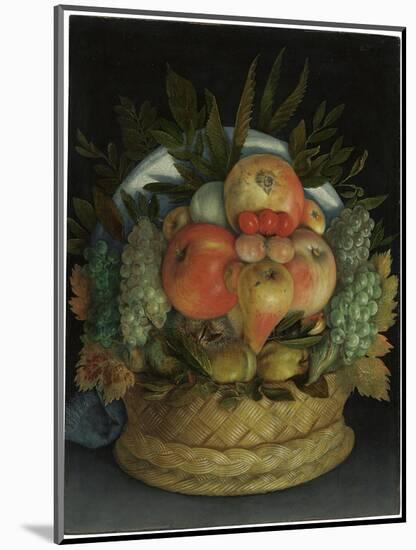 Reversible Anthropomorphic Portrait of a Man Composed of Fruit-Giuseppe Arcimboldo-Mounted Giclee Print