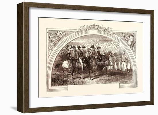 Review at Chobham by Queen Victoria-null-Framed Giclee Print