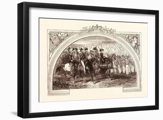 Review at Chobham by Queen Victoria-null-Framed Giclee Print