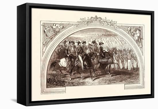 Review at Chobham by Queen Victoria-null-Framed Stretched Canvas