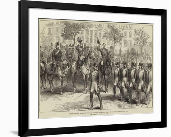 Review at Madrid before the Prince of Wales and the King of Spain, the Guardia Civile Marching Past-Arthur Hopkins-Framed Giclee Print